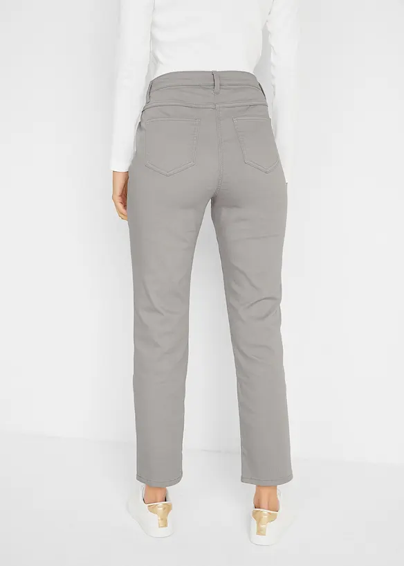 Bukse med stretch og rette ben, Mid Waist, bonprix