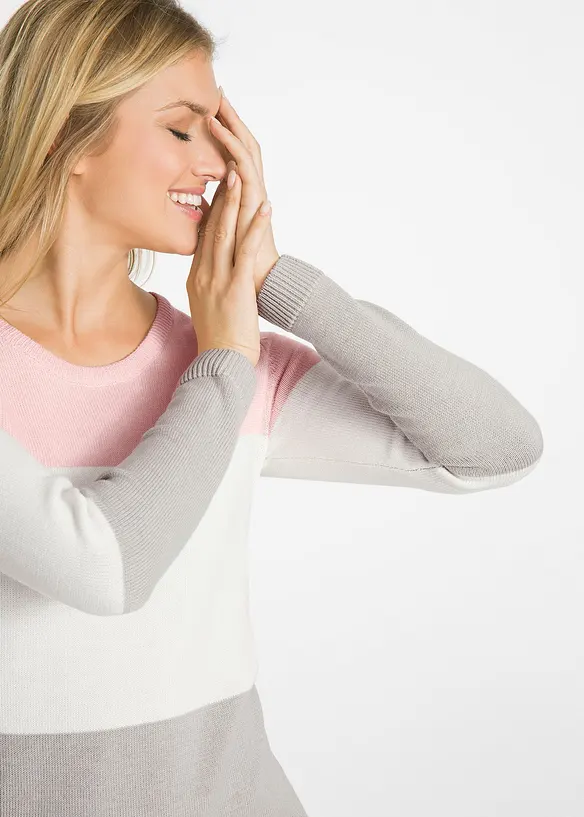 Genser med colorblocking, bonprix