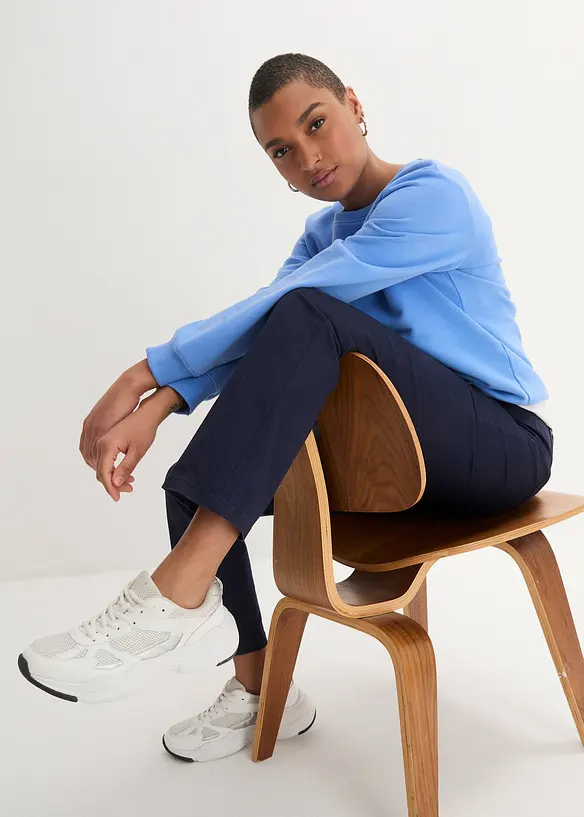 Treggings i twill i elastisk bomullsmiks, bonprix