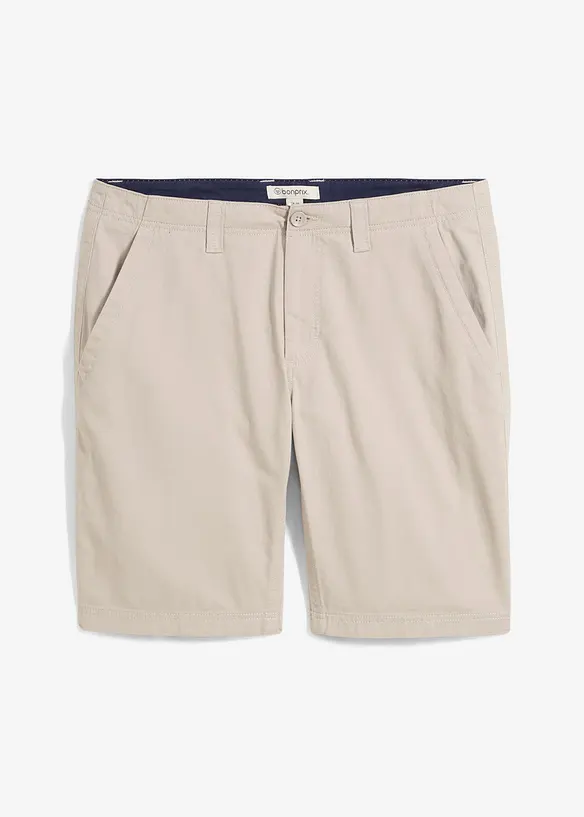 Chinos-bermuda i ren bomull, Regular Fit, bonprix