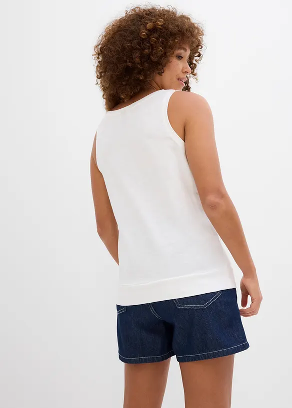 Singlet i 100% økologisk bomull (2-pack), bonprix