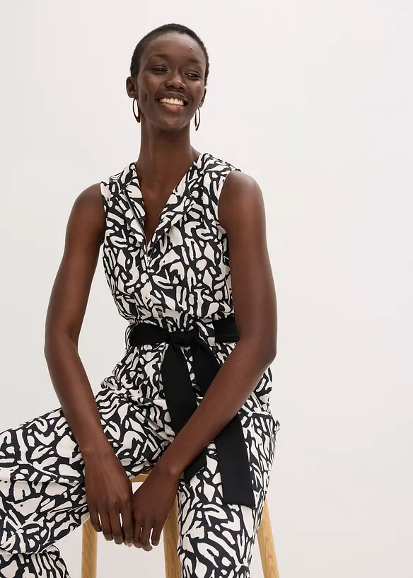 Jumpsuit med trykk, bonprix