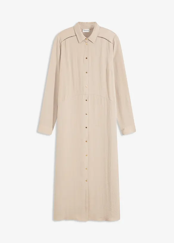 Skjortekjole med blonder i formstabilt materiale, bonprix