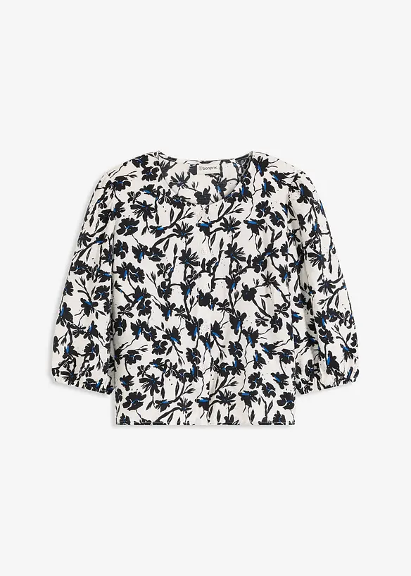 Kortermet bluse i strukturmateriale, bonprix