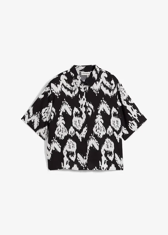 Viskosebluse med folklore trykk, bonprix