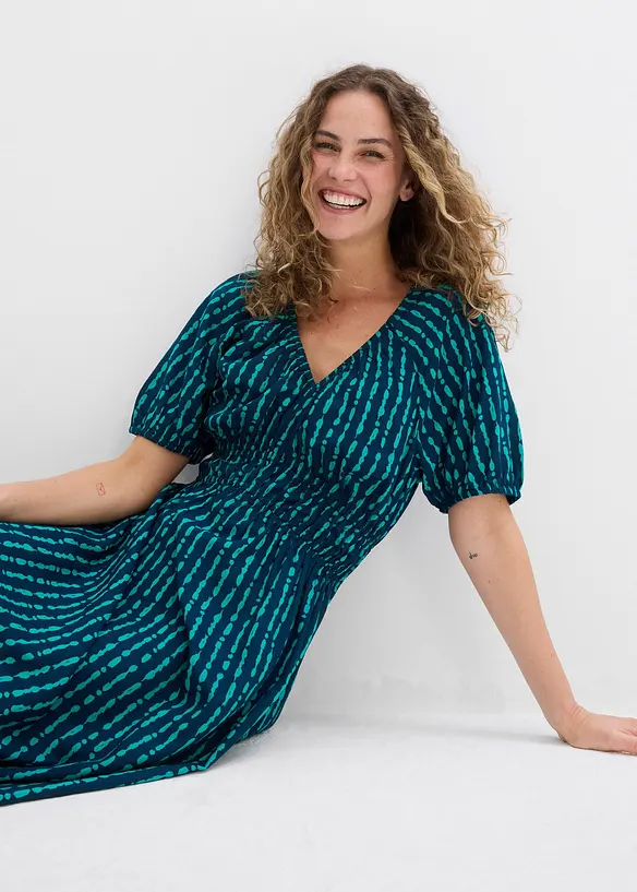 Midikjole i myk viskose, bonprix