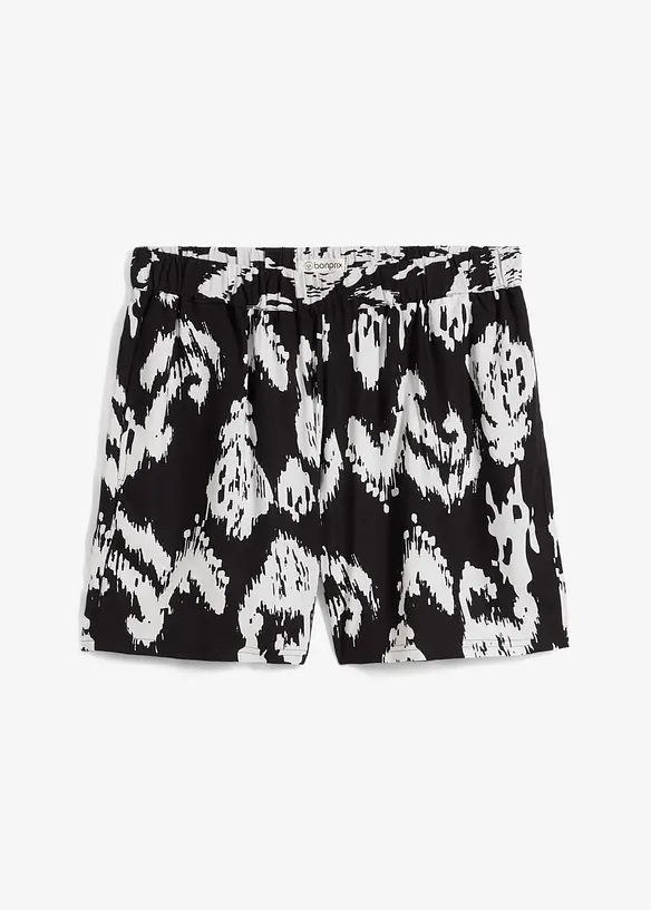 Shorts i viskose med komfortlinning, bonprix
