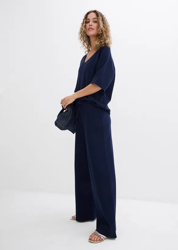 Bukse i strukturmateriale i 100% bomull, bonprix