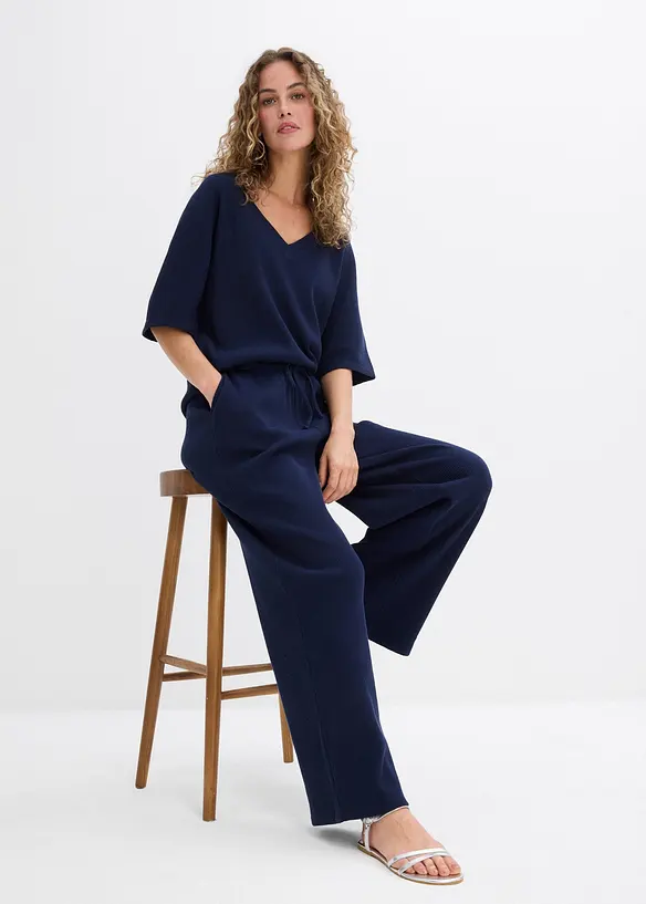 Bukse i strukturmateriale i 100% bomull, bonprix