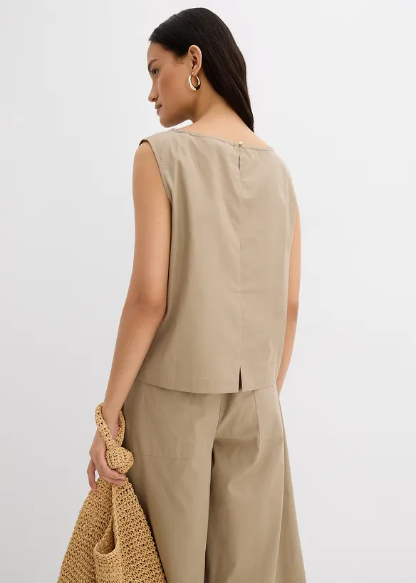 Blusetopp i 100% bomull, bonprix