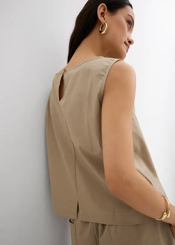 Blusetopp i 100% bomull, bonprix