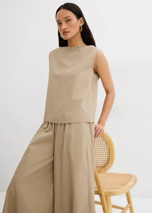 Blusetopp i 100% bomull, bonprix