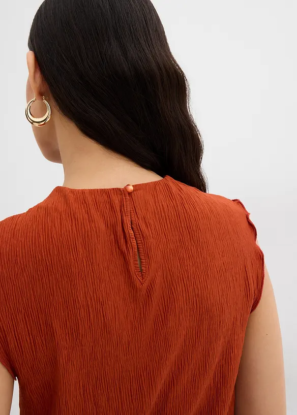 Crinkle topp i strukturmateriale, bonprix