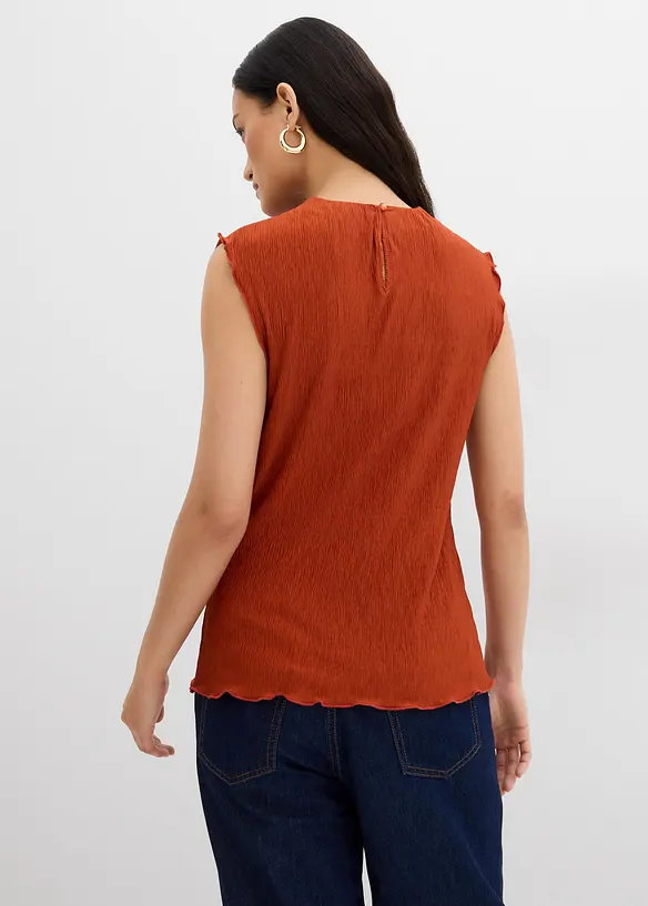 Crinkle topp i strukturmateriale, bonprix