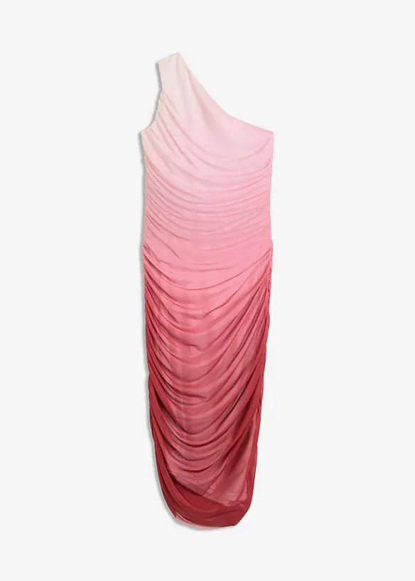 One shoulder-kjole med meshinnfelling, bonprix