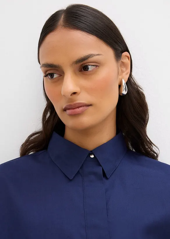 Oversized bluse av ren bomull, bonprix