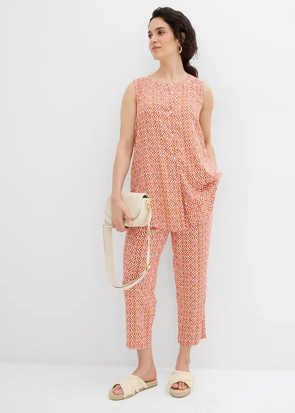 Lang bluse i myk viskose, bonprix