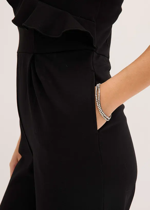 One shoulder jumpsuit av lett viskose, bonprix