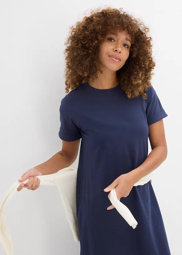 Jerseykjole i 100% økologisk bomull, bonprix