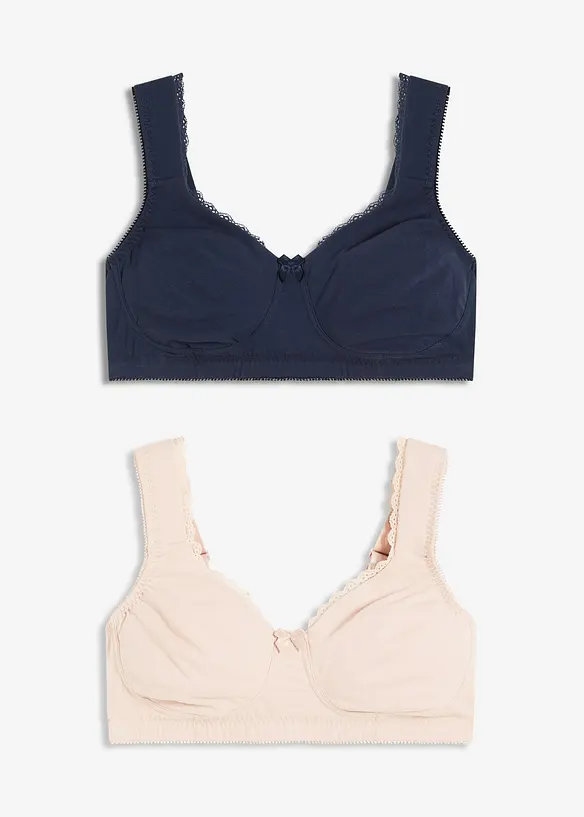 Minimizer-BH uten bøyle med økologisk bomull (2-pack), bonprix