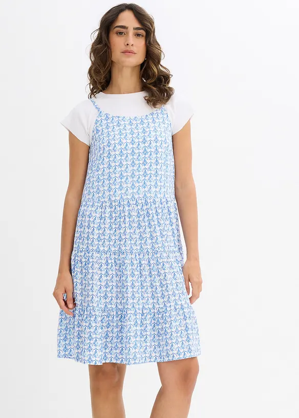 Stroppekjole i lett viskose, bonprix