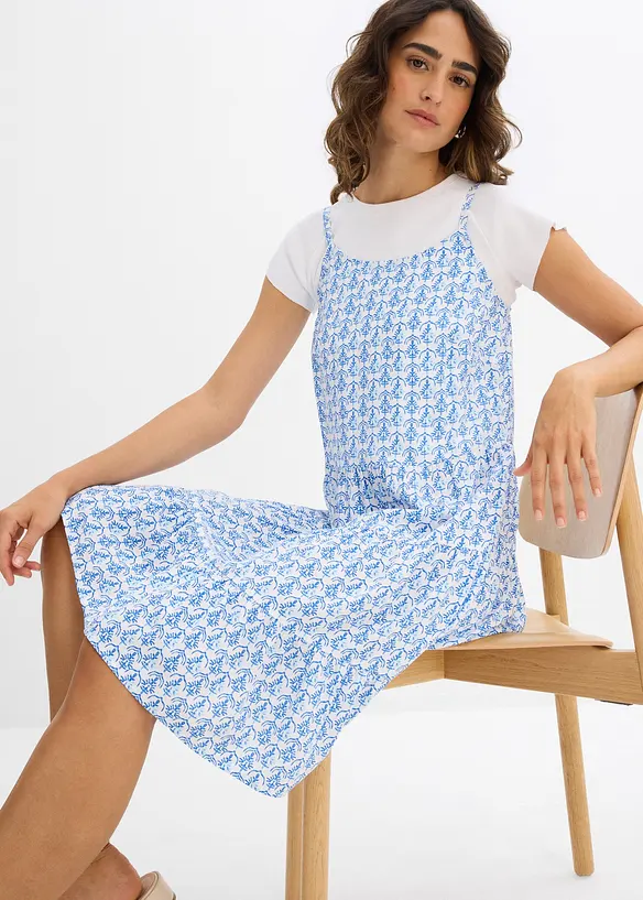 Stroppekjole i lett viskose, bonprix