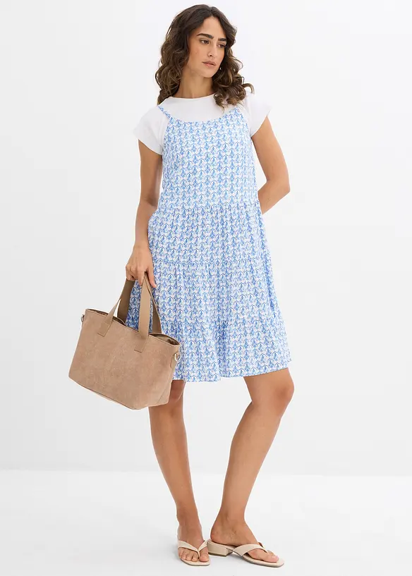 Stroppekjole i lett viskose, bonprix