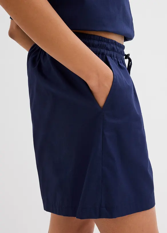 Pull on-shorts i 100% bomull, bonprix