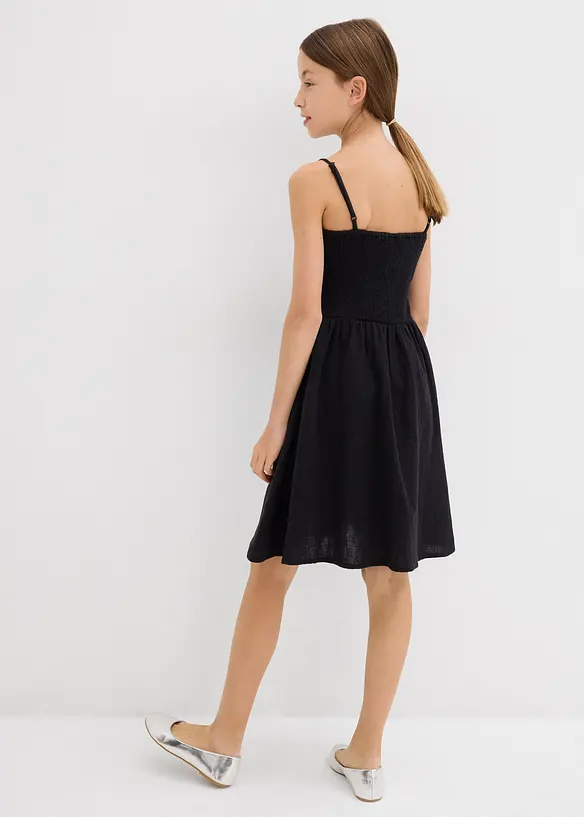 Stroppekjole i lett musselin, bonprix