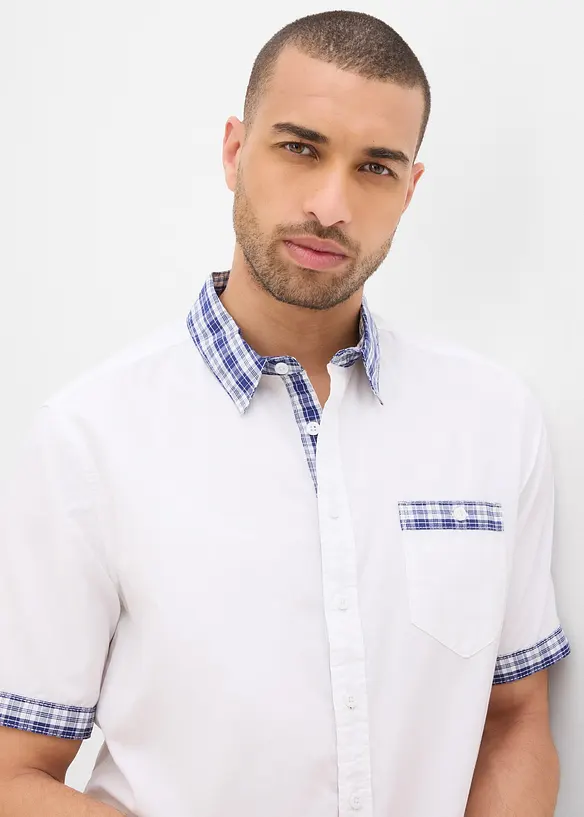 Kortermet skjorte i 100% bomull, bonprix