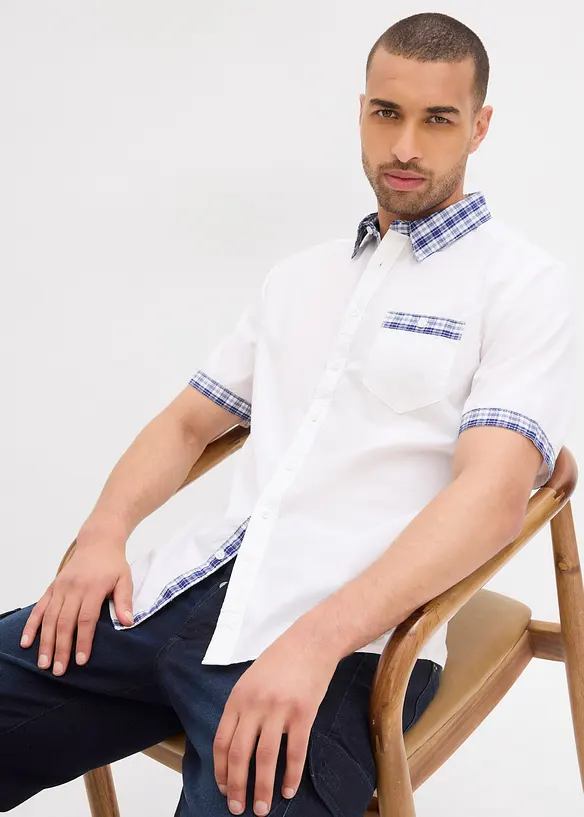 Kortermet skjorte i 100% bomull, bonprix