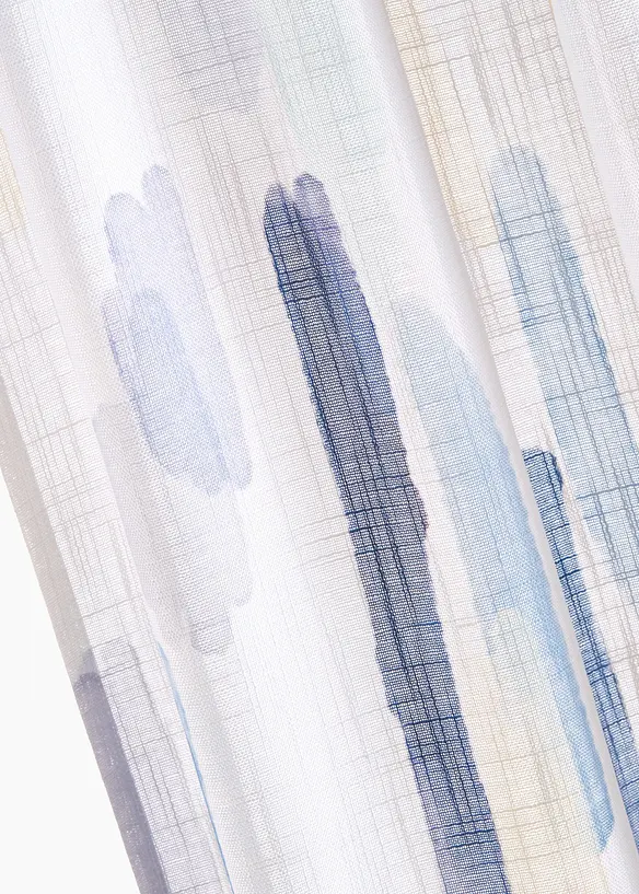 Gardin med trykt stripemønster (1-pack), bonprix