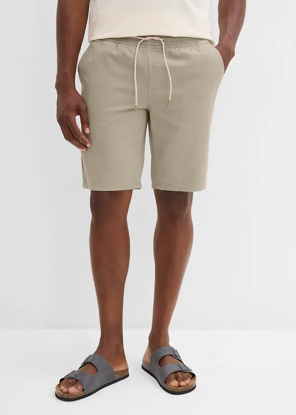 Pull on-bermudashorts i 100% bomull, Regular Fit, bonprix