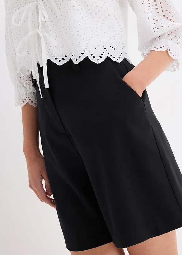 Bermudashorts med innsnitt, bonprix