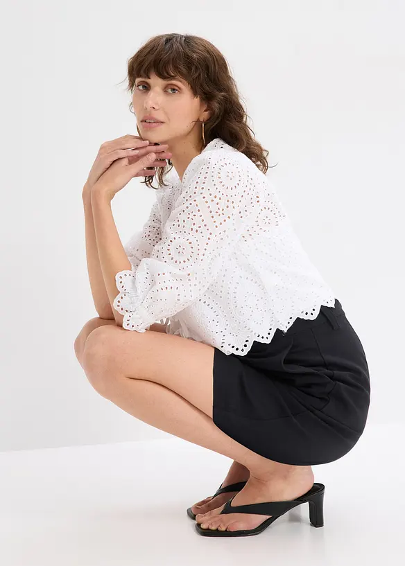 Bermudashorts med innsnitt, bonprix