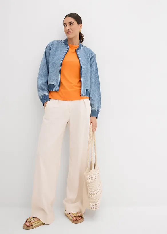 T-skjorte i lett viskose, bonprix