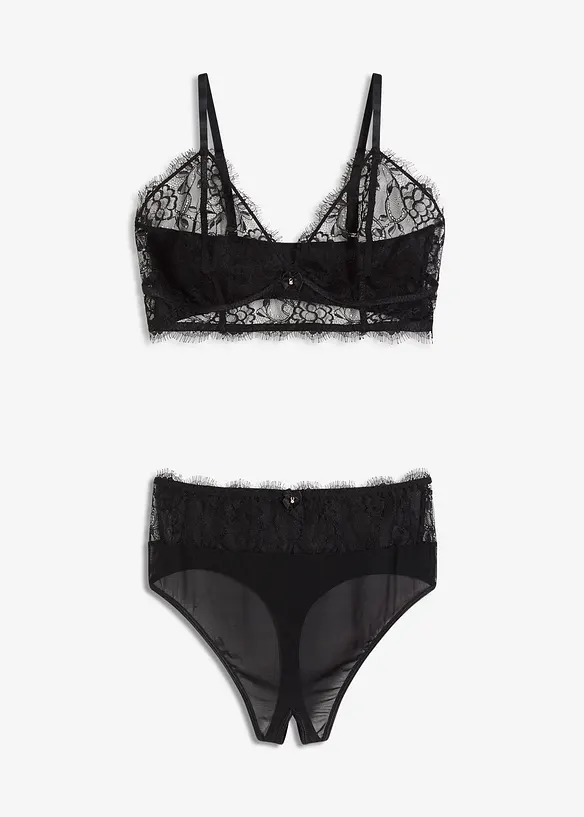 Bustier+stringtruse ouvert (2-delt sett), bonprix