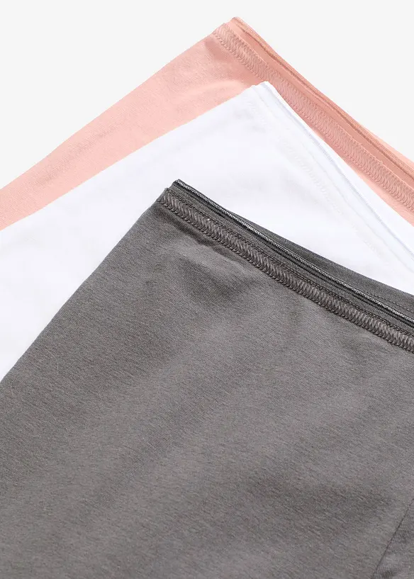 Lang dameboxer (3-pack) med økologisk bomull, bonprix