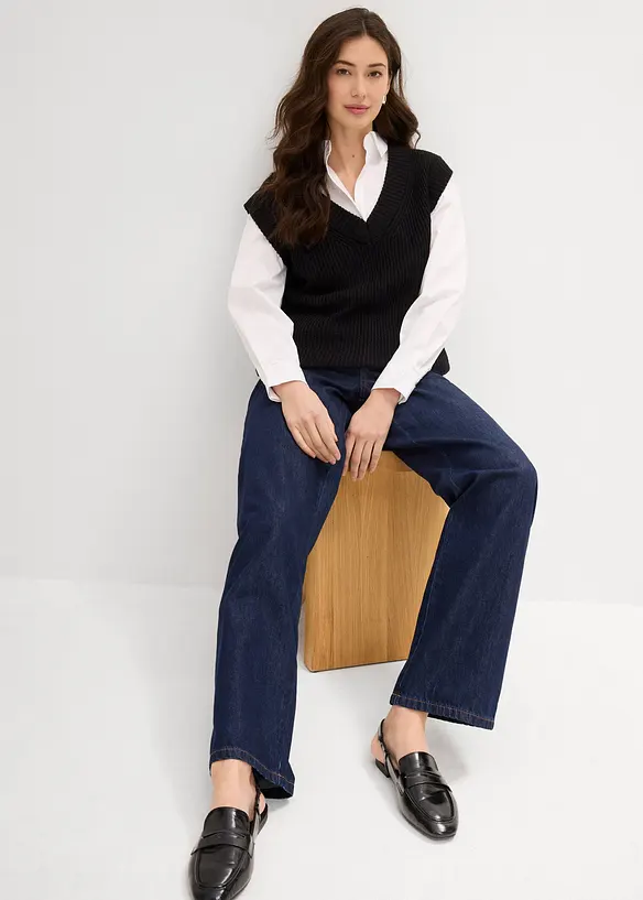Straight-jeans High Waist, Low Stretch, bonprix