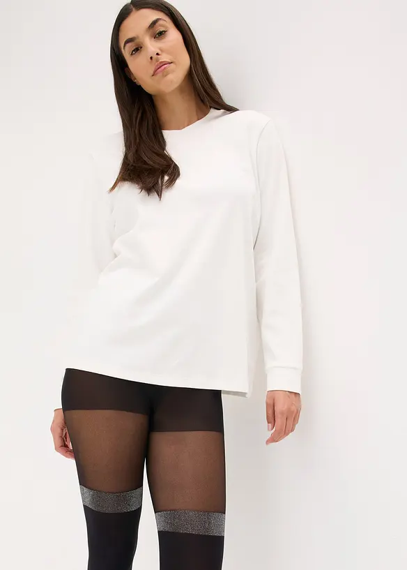 Overknee  strømpebukse 70den med glitterkant, med resirkulert polyamid, bonprix