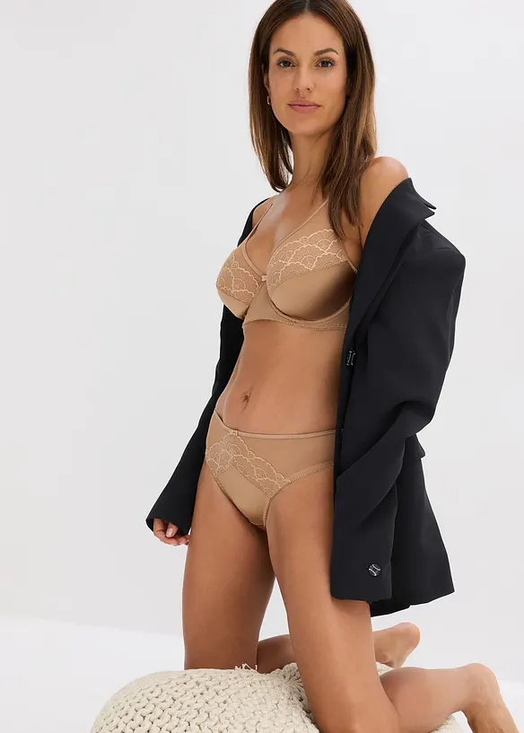 Truse med glanseffekt (2-pack), bonprix