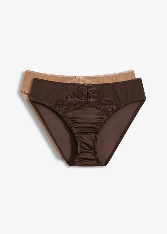 Truse med glanseffekt (2-pack), bonprix