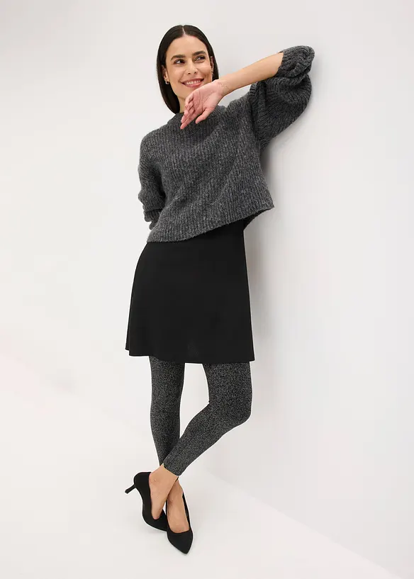 Termoleggings av glittergarn, bonprix