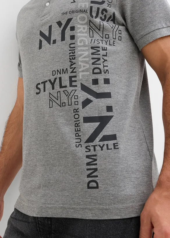 Piké-poloskjorte i ren bomull, Slim Fit, kortermet, bonprix