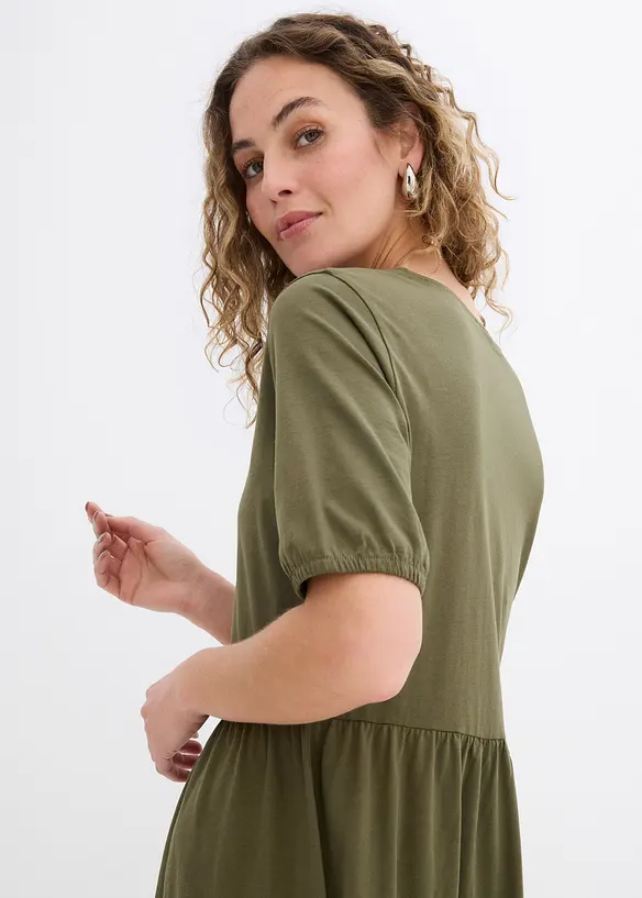 Midikjole i 100% bomull, bonprix