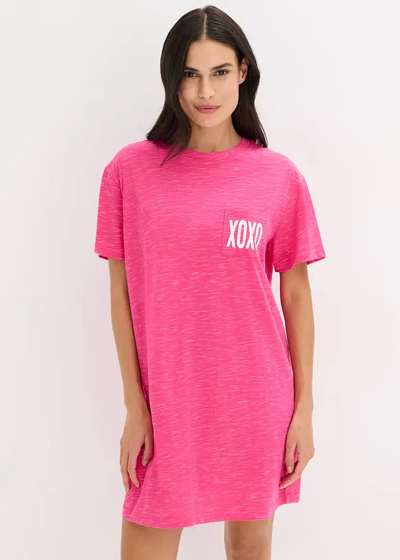 Oversized nattskjorte av flammegarn, bonprix