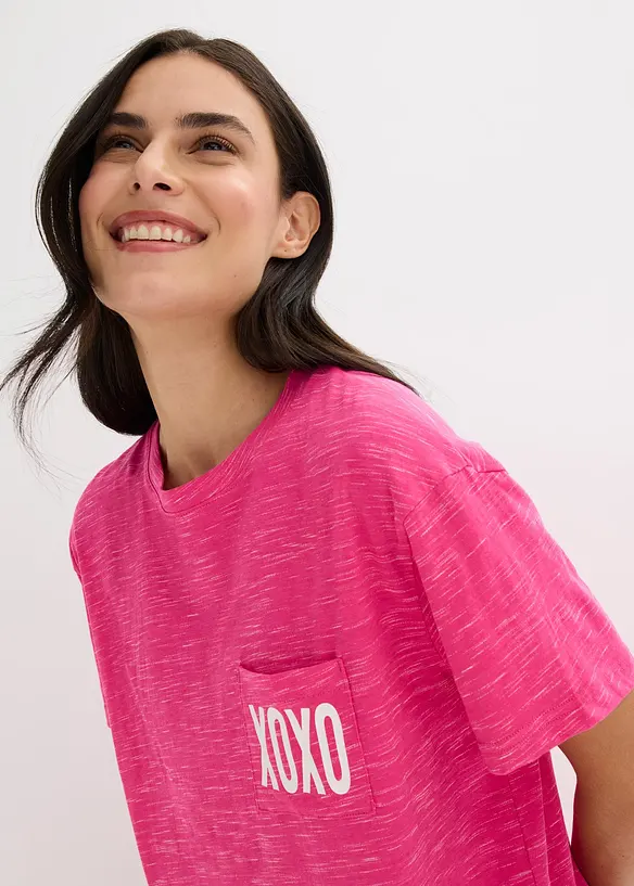 Oversized nattskjorte av flammegarn, bonprix