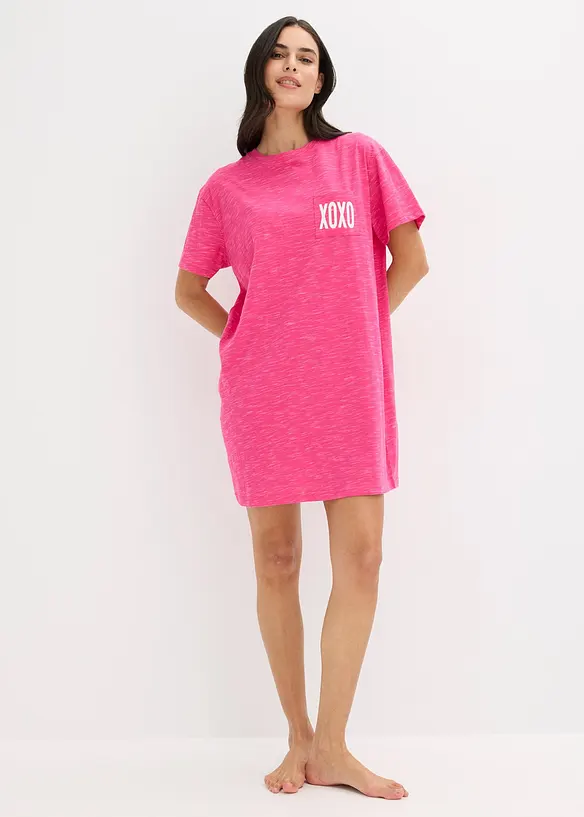 Oversized nattskjorte av flammegarn, bonprix