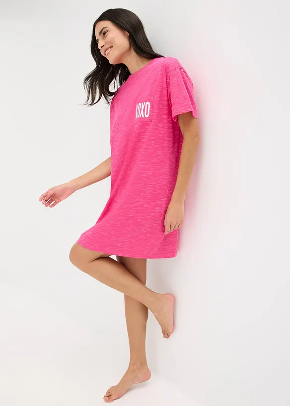 Oversized nattskjorte av flammegarn, bonprix