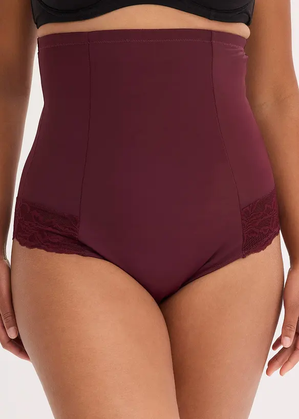 Highwaist shape-truse med blonder, sterkt formende, bonprix